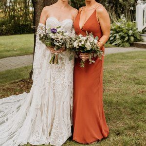 Jenny Yoo Jude Dress Chiffon English Rose - Size 8